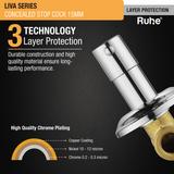 Liva Concealed Stop Valve Brass Faucet (15mm) 3 layer protection
