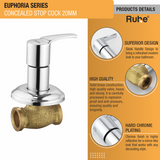 Euphoria Concealed Stop Valve Brass Faucet (20mm) product details