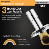 Liva Concealed Stop Valve Brass Faucet (20mm) 3 layer protection