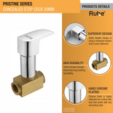 Pristine Concealed Stop Valve Brass Faucet (20mm) product details