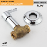 Euphoria Concealed Stop Valve Brass Faucet (20mm) package content