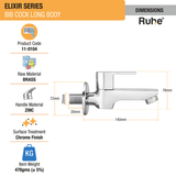 Elixir Bib Tap Long Body Brass Faucet- by Ruhe®