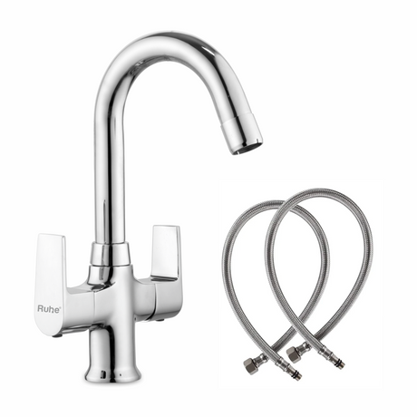 Elixir Centre Hole Basin Mixer with Small (12 inches) Round Swivel Spout Faucet