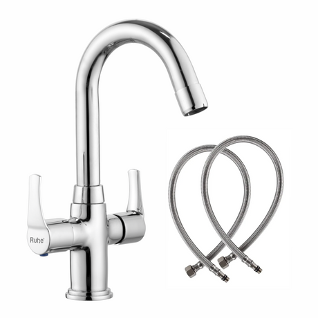 Euphoria Centre Hole Basin Mixer with Small (12 inches) Round Swivel Spout Faucet