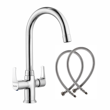 Euphoria Centre Hole Basin Mixer with Medium (15 inches) Round Swivel Spout Faucet