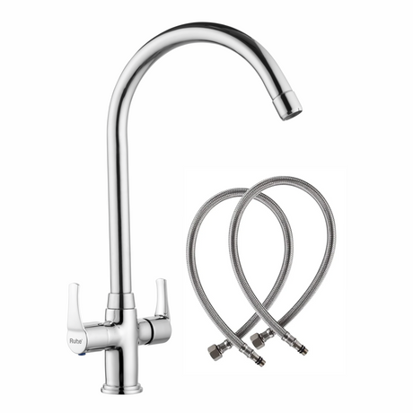 Euphoria Centre Hole Basin Mixer with Large (20 inches) Round Swivel Spout Faucet