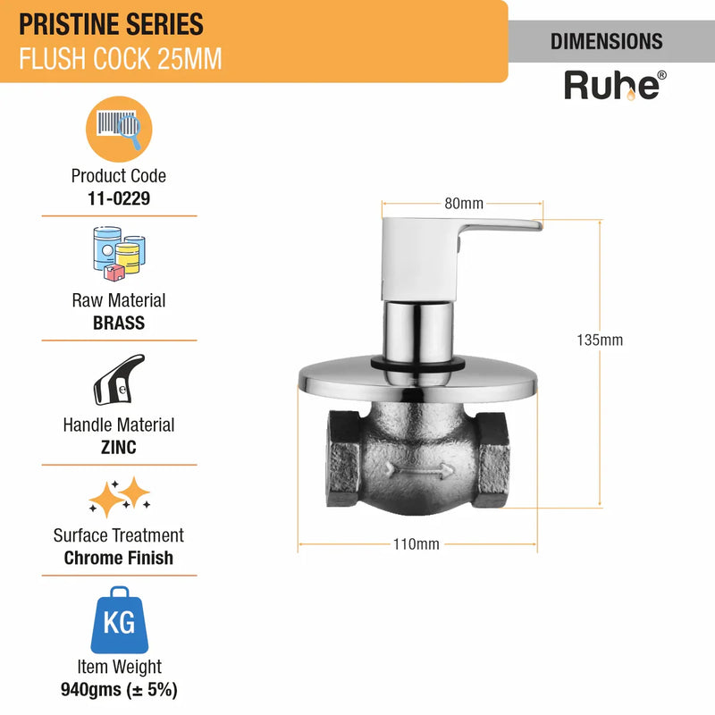Pristine Flush Valve (25mm)