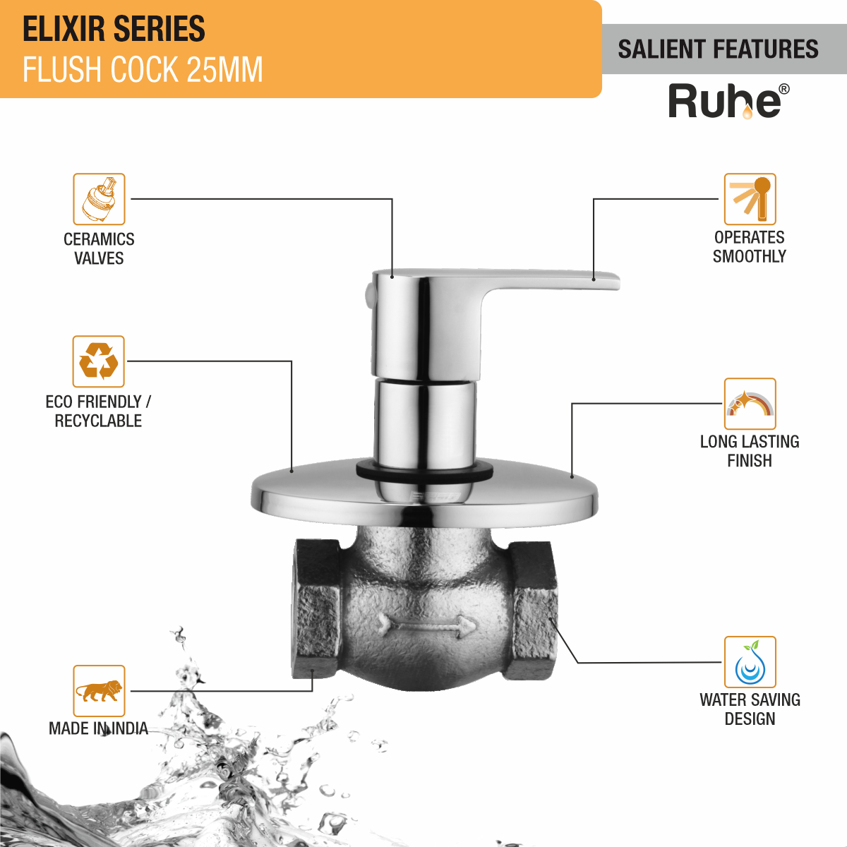 Elixir Flush Valve (25mm) - by Ruhe®