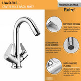 Liva Centre Hole Basin Mixer with Small (12 inches) Round Spout Faucet superior design, foam flow aerator, chrome plating