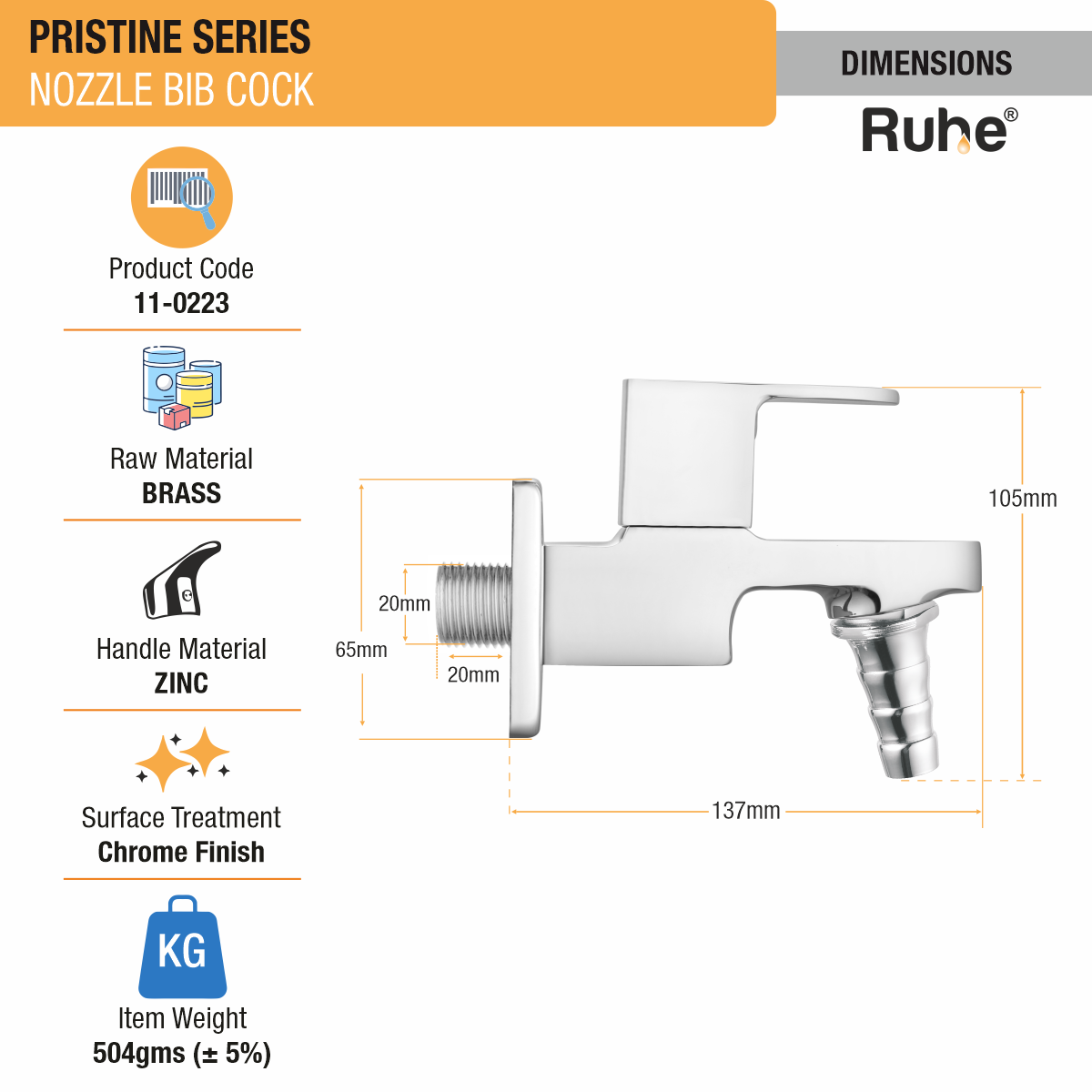 Pristine Nozzle Bib Tap - by Ruhe®