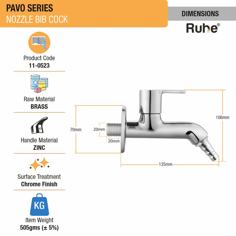 Pavo Nozzle Bib Tap