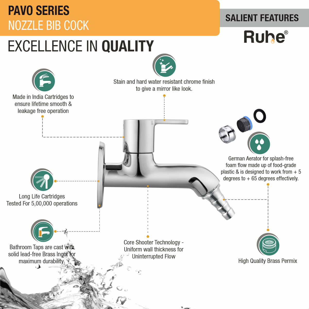 Pavo Nozzle Bib Tap - by Ruhe®