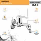 Liva Nozzle Bib Tap Brass Faucet features