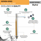 Euphoria Pillar Tap Tall Body Brass Faucet features