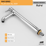 Pavo Pillar Tap Tall Body Faucet package content