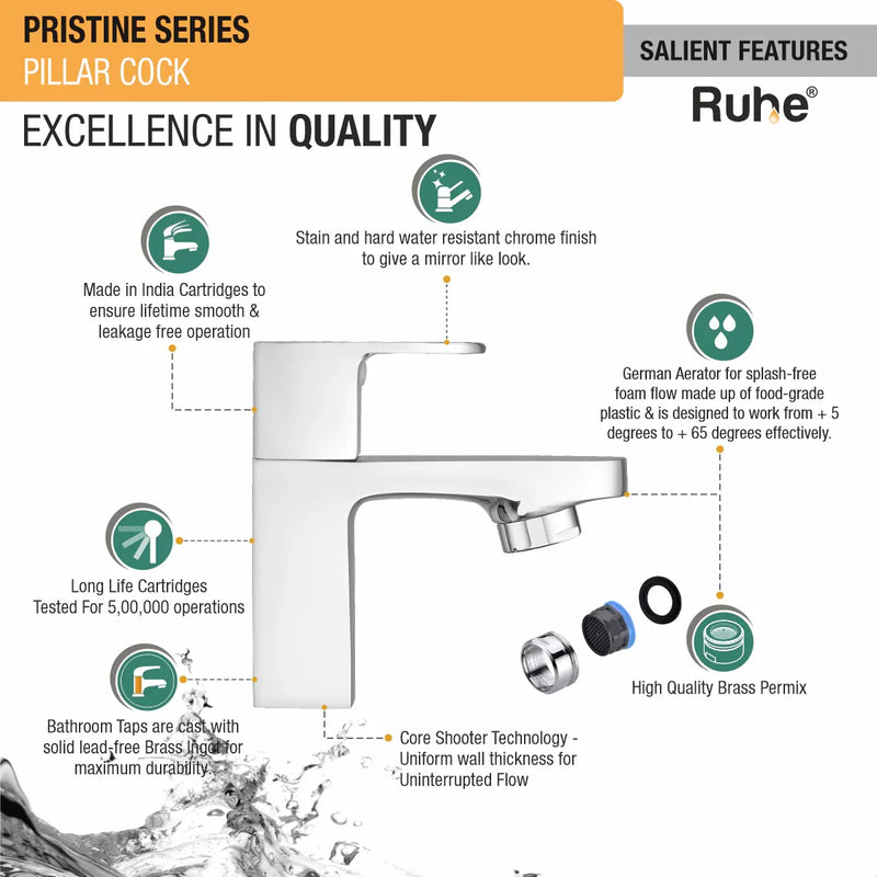 Pristine Wash Basin Pillar Tap