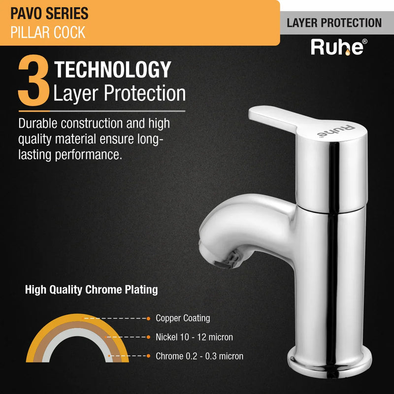 Pavo Wash Basin Pillar Tap