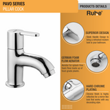Pavo Pillar Tap Brass Faucet product details