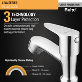 Liva Pillar Tap Brass Faucet 3 layer protection