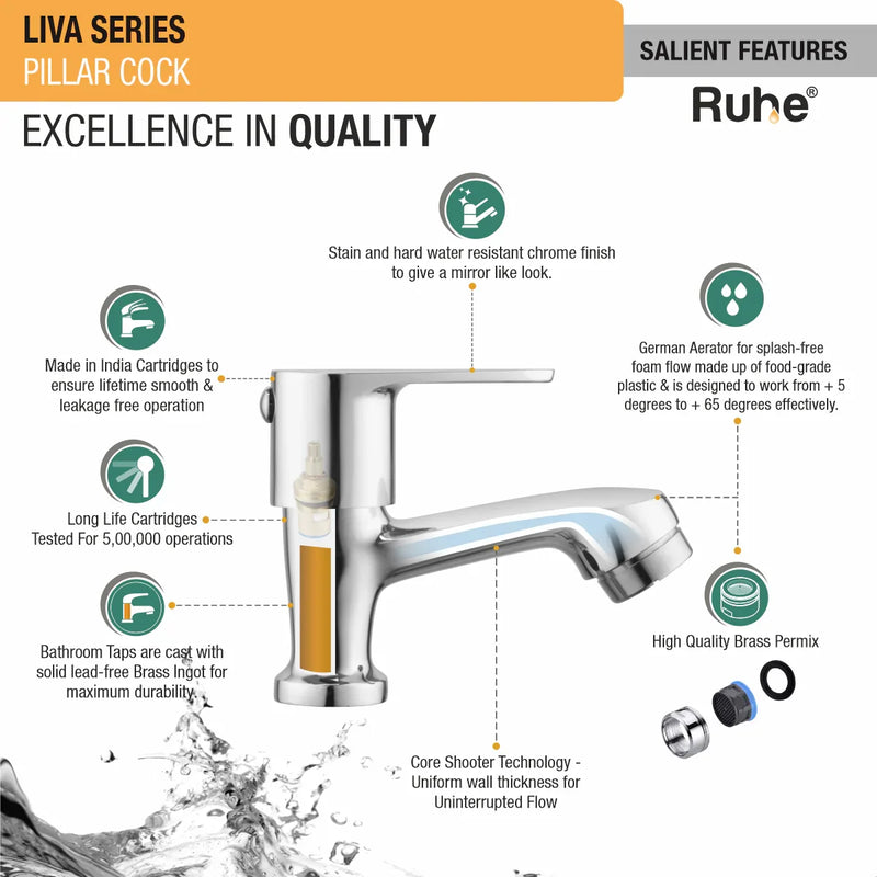 Liva Wash Basin Pillar Tap