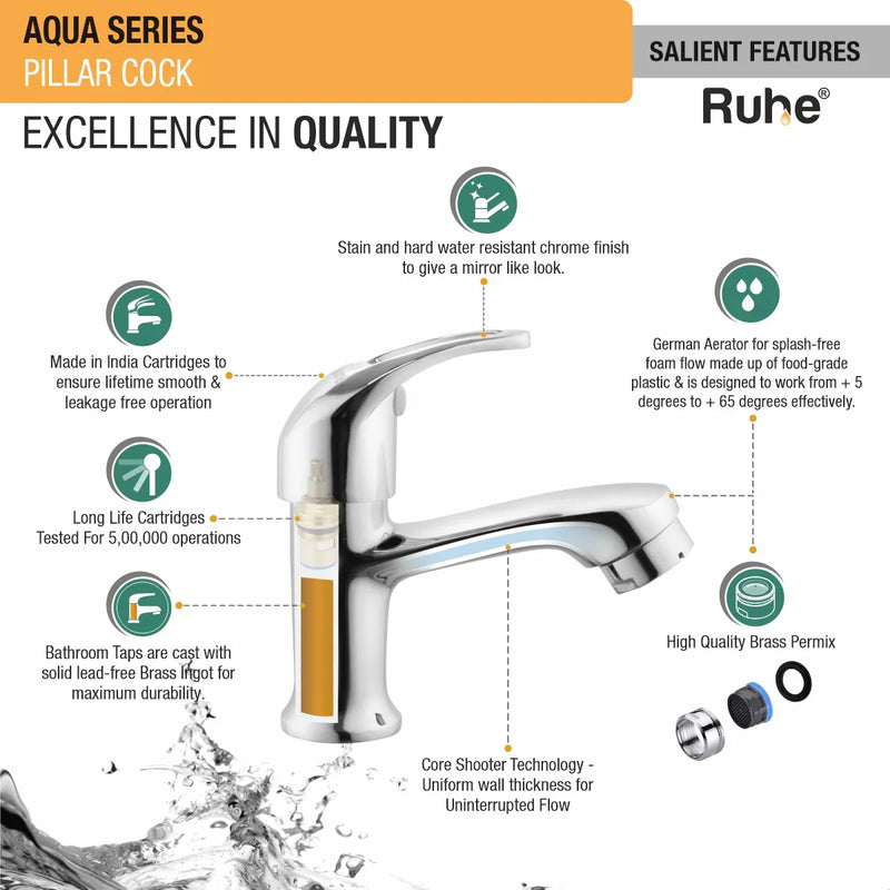 Aqua Wash Basin Pillar Tap