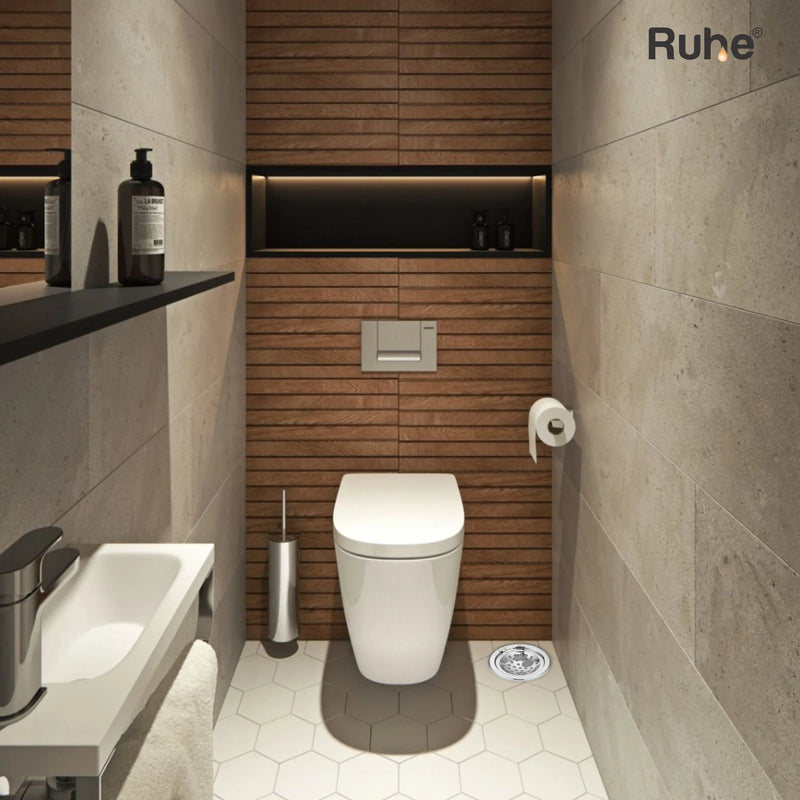 Neon Round Floor Drain (5 Inches) with Hinged Grating Top & Hole (Pack of 2) - by Ruhe