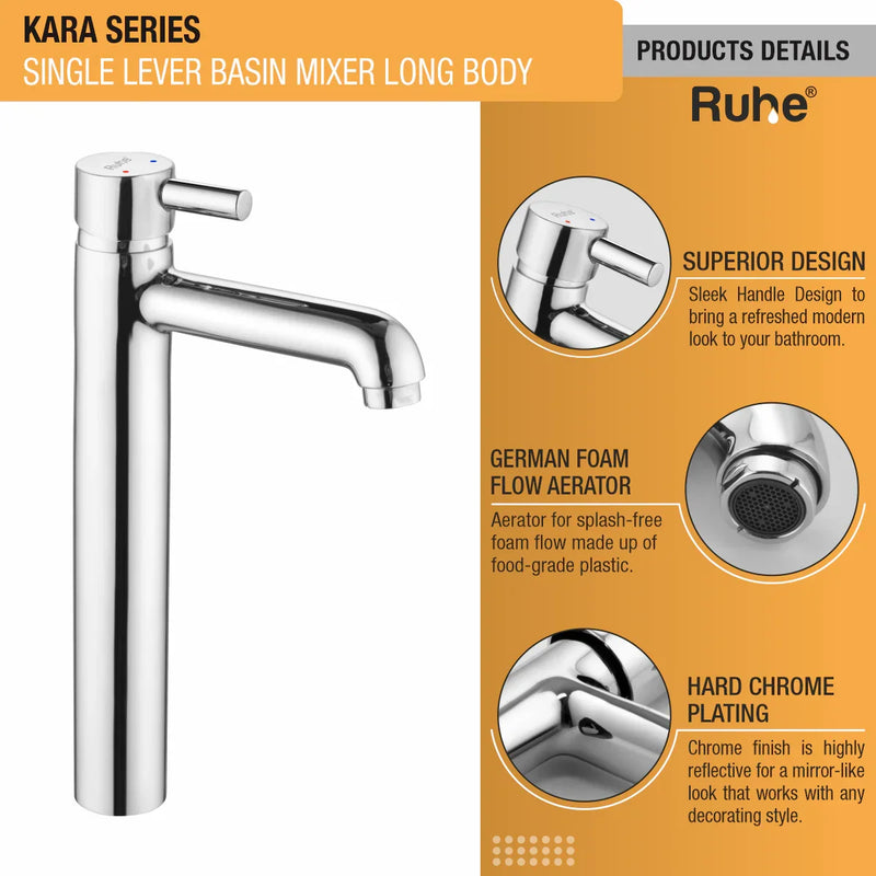Kara Single Lever Deck-mount Tall Body Wash Basin Mixer Tap