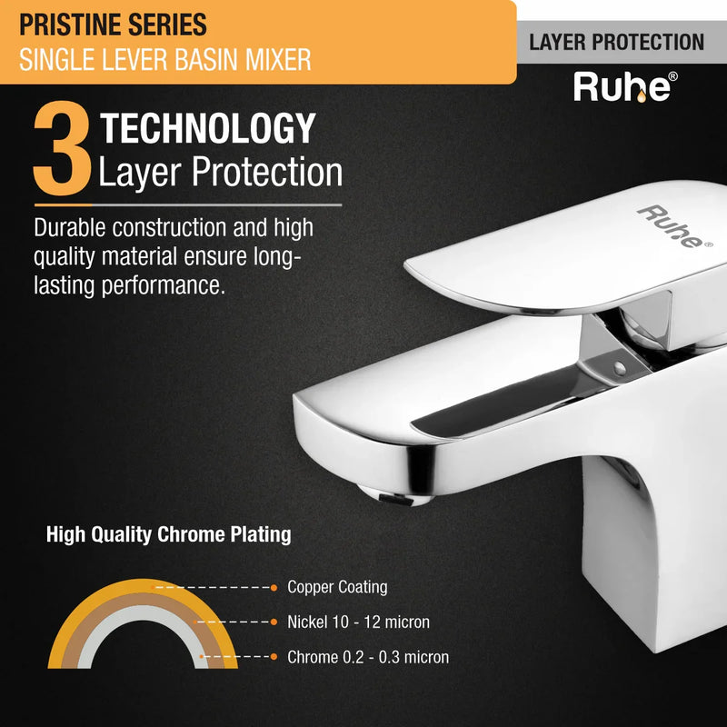 Pristine Single Lever Deck-mount Wash Basin Mixer Tap