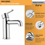 Pavo Single Lever Basin Mixer Faucet product details