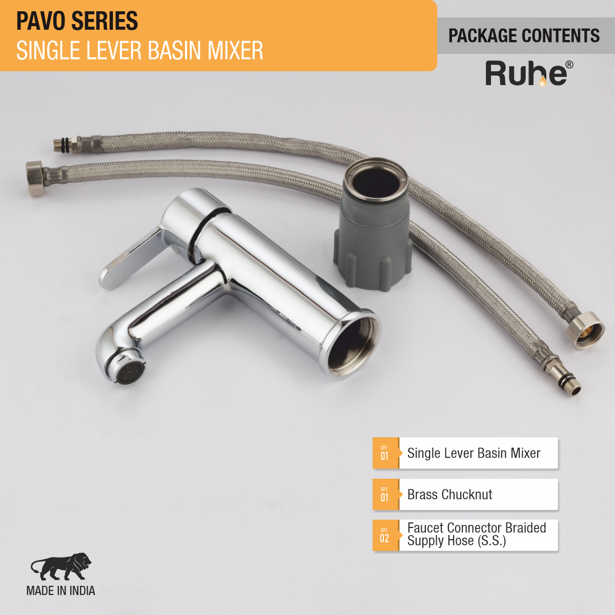 Pavo Single Lever Deck-mount Wash Basin Mixer Tap - by Ruhe®