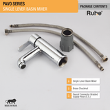 Pavo Single Lever Basin Mixer Faucet package content