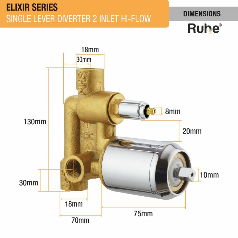 Elixir Single Lever 2-inlet High-Flow Diverter (Complete Set) - by Ruhe