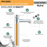 Pavo Single Lever Deck-mount Tall Body Wash Basin Mixer Tap - by Ruhe