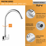 Pristine Sink Tap with Large (20 inches) Round Swivel Spout Brass Faucet product details