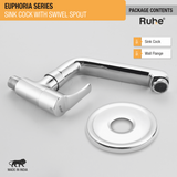 Euphoria Sink Tap With Swivel Spout Faucet package content