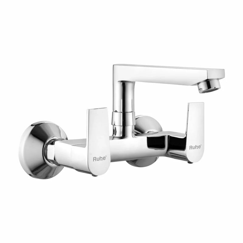 Elixir Wall Mount Kitchen Sink Mixer Tap with Swivel Spout