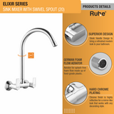 Elixir Sink Mixer with Large (20 inches) Round Swivel Spout Brass Faucet product details