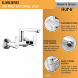 Elixir Sink Mixer with Small (7 inches) Swivel Spout Faucet product details