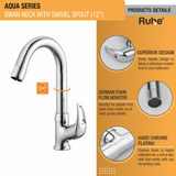 Aqua Swan Neck with Small (12 inches) Round Swivel Spout Faucet product details