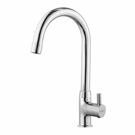 Kara Swan Neck with Medium (15 inches) Round Swivel Spout Brass Faucet