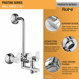 Pristine Wall Mixer 3-in-1 Brass Faucet product details