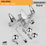 Aqua Wall Mixer Brass Faucet with L Bend package content