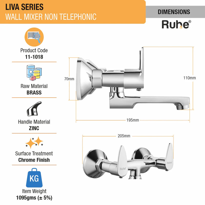 Liva Wall Mixer Tap