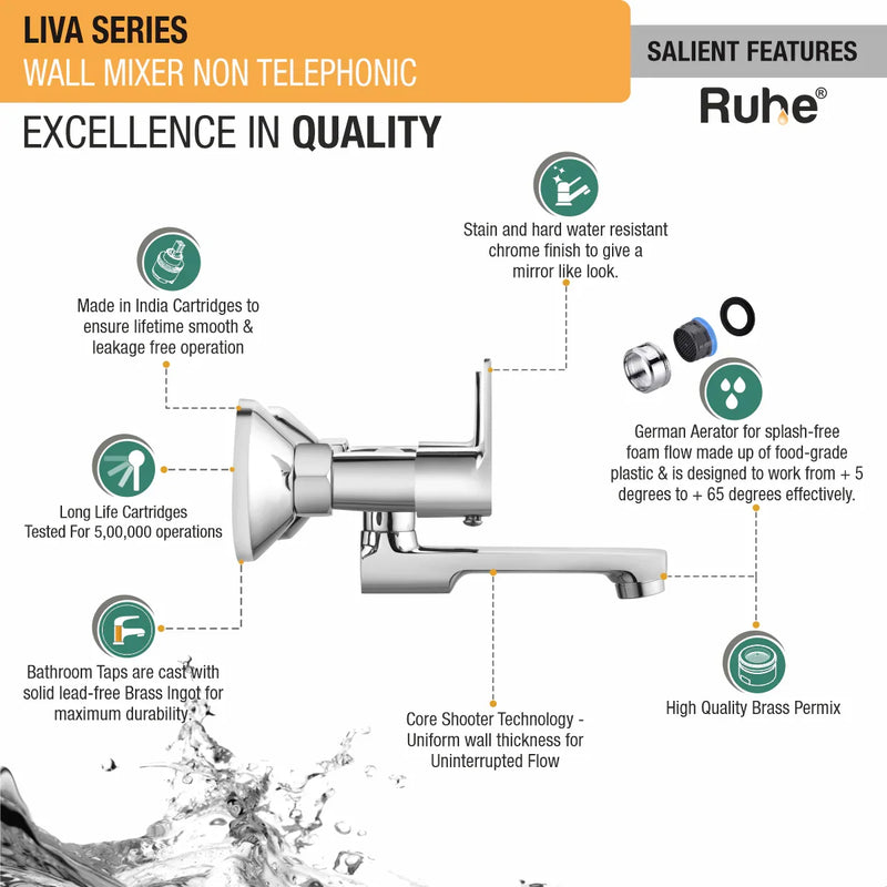 Liva Wall Mixer Tap