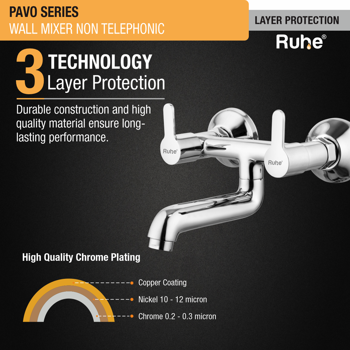 Pavo Wall Mixer Tap - by Ruhe®