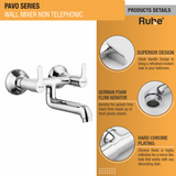 Pavo Wall Mixer Brass Faucet (Non-Telephonic) product details