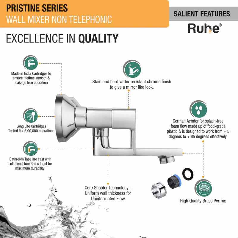 Pristine Wall Mixer Tap