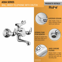 Aqua Telephonic Wall Mixer Brass Faucet (with Crutch) product details
