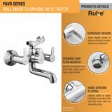 Pavo Telephonic Wall Mixer Brass Faucet (with Crutch) product details