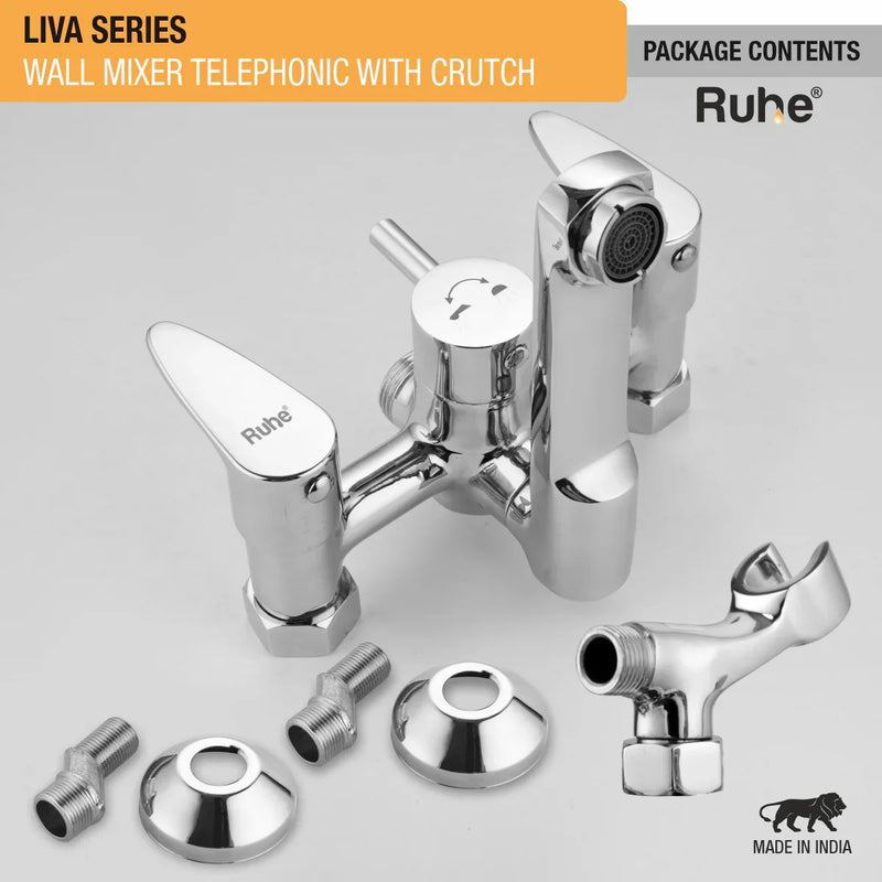 Liva Telephonic Wall Mixer Tap with Crutch